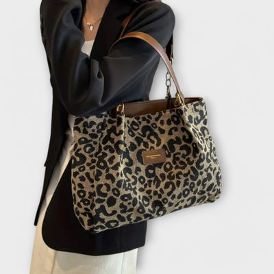 Clara | Leopard Canvas Tote
