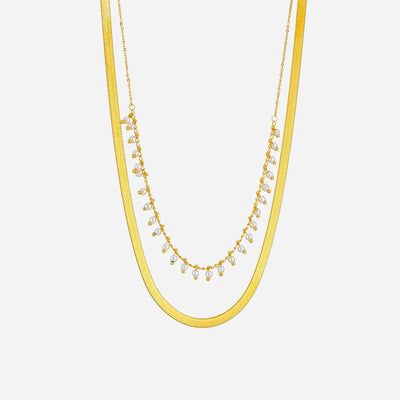 Clara | Luxe Snake Choker & Pearl Jewelry Set 18K Gold