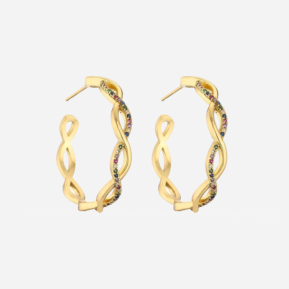 Clara | Wave Earrings 18K Gold