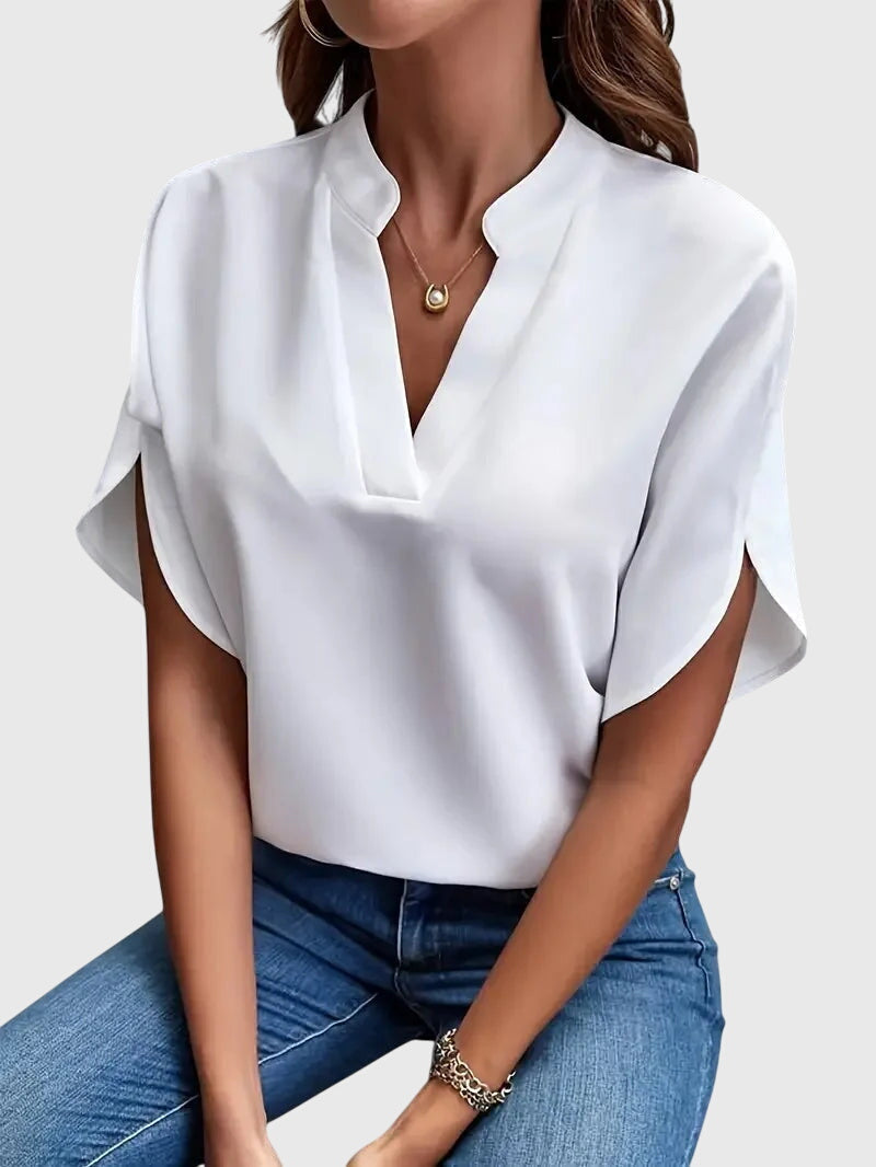 Clara | Soft and Elegant V-Neck Shirt