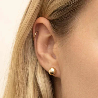Clara | Round Earrings 18K Gold