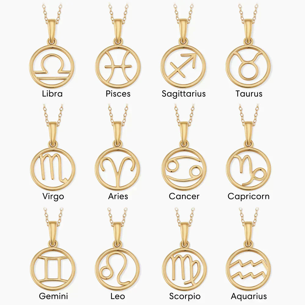 Clara | Zodiac Sign Necklace 18k Gold