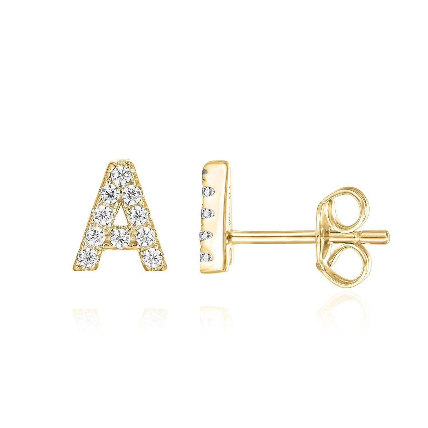 Clara | Letter Earrings 18k Gold