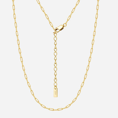 Clara | Small Paper Necklace 18K Gold