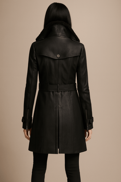 ALLESIA | ELEGANT LEATHER COAT
