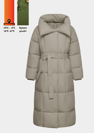 BLAIRE | EXTRA LONG LENGTH BULETED BUTTON PUFFER JACKET