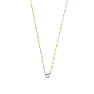 Clara | Moissanite Stone Necklace 14k Gold