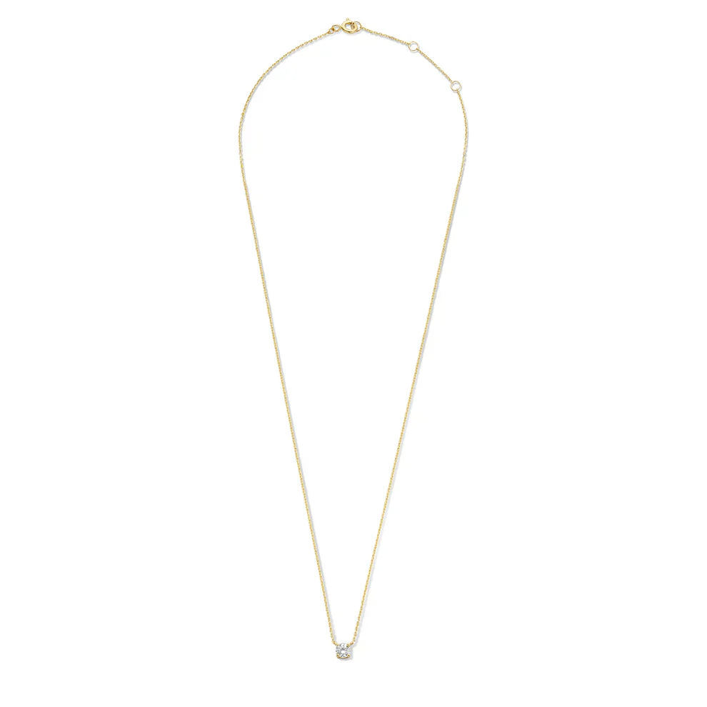 Clara | Moissanite Stone Necklace 14k Gold