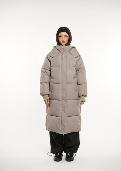 LUNA | HOODED LONG PUFFER JACKET